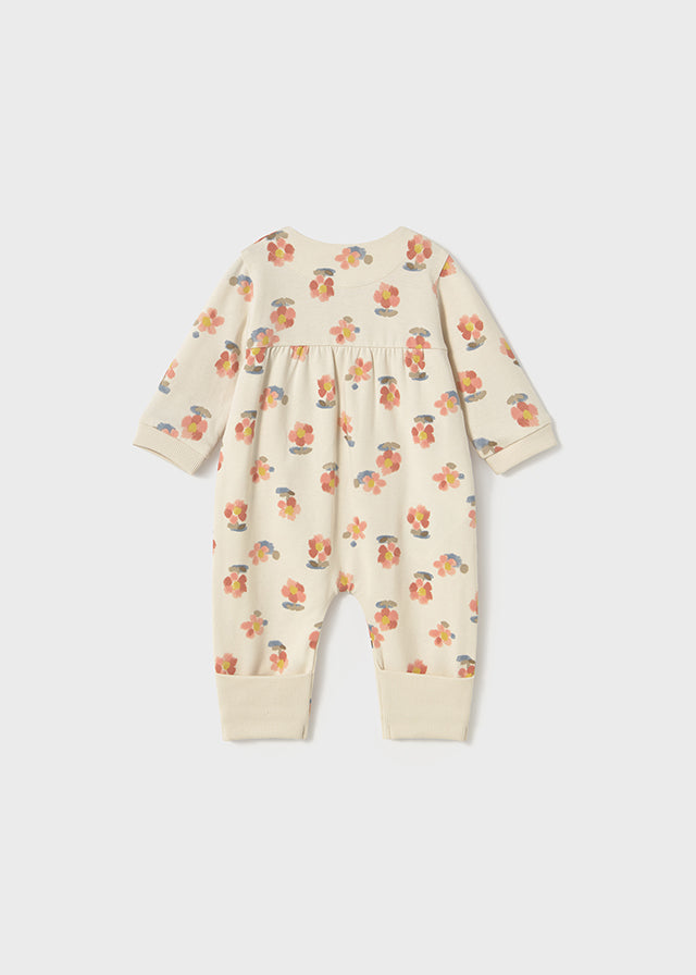 Mayoral Orange Floral Sleepsuit