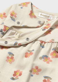 Mayoral Orange Floral Sleepsuit