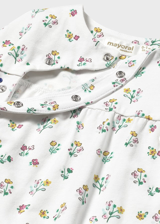 Mayoral Floral Sleepsuit