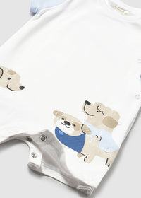 Mayoral Blue Dog Rompers