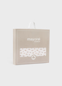 Mayoral Beige Bunny Print  Baby Blanket