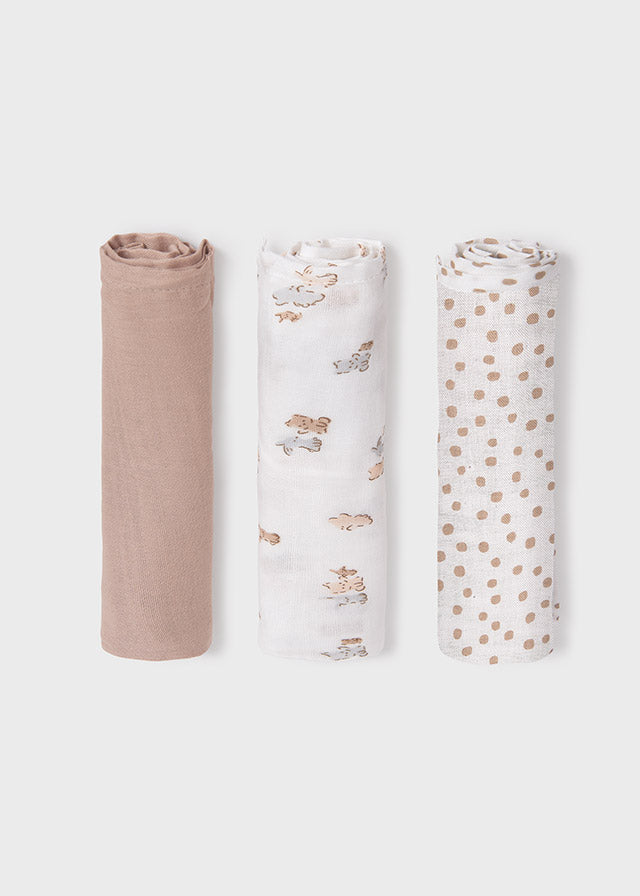 Mayoral Muslin Cloths Beige