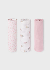 Mayoral Muslin Cloths Pink
