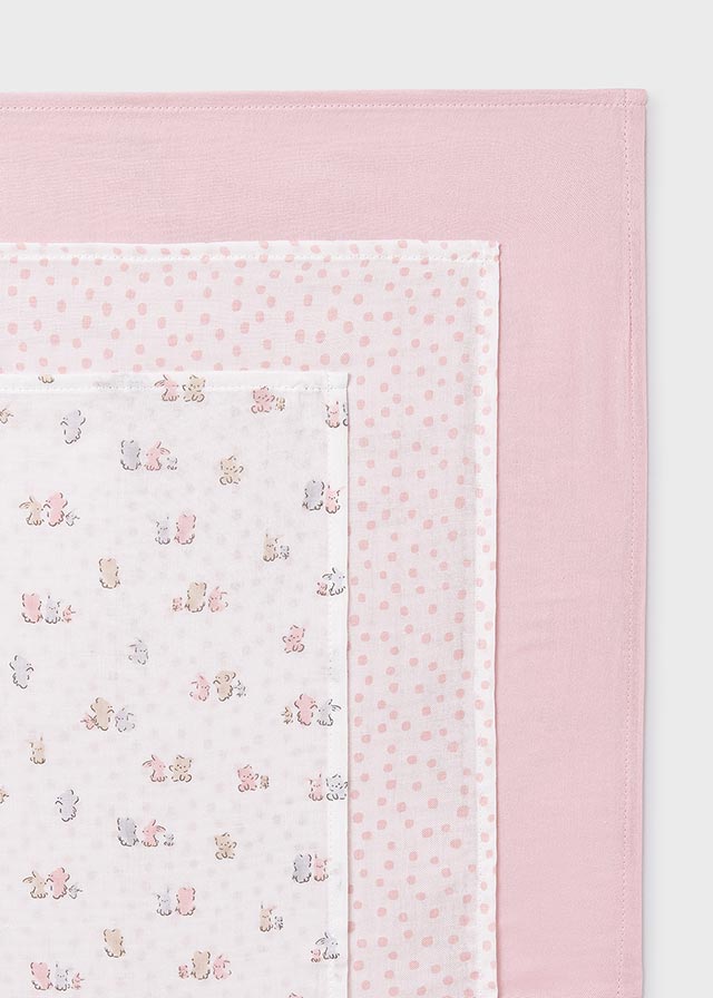 Mayoral Muslin Cloths Pink