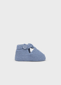Blue Knit Booties