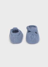 Blue Knit Booties