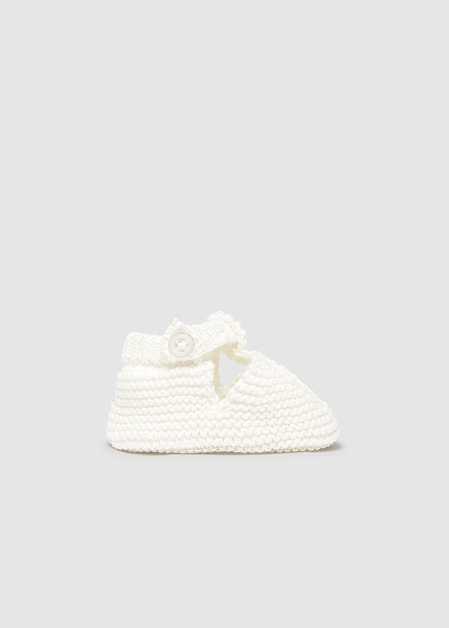 Cream Knit Booties