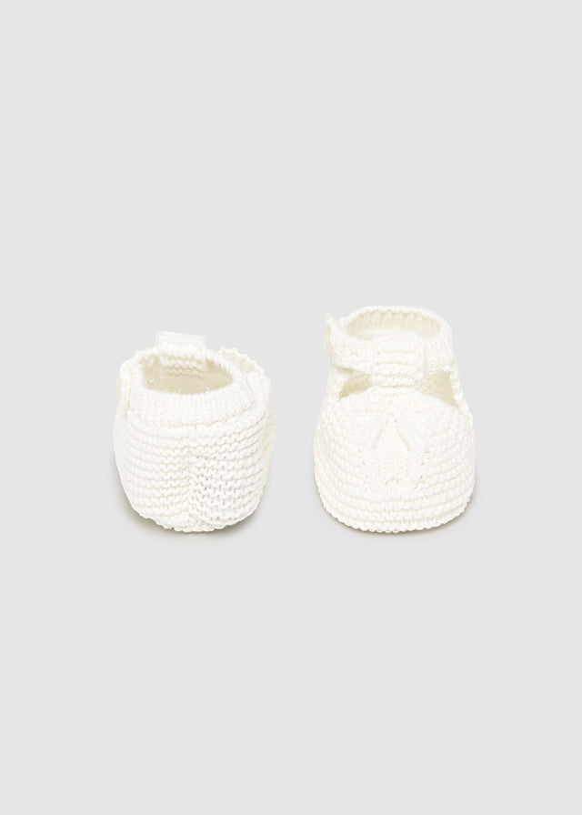 Cream Knit Booties