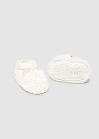 Cream Knit Booties