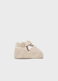 Beige Knit Booties