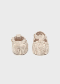 Beige Knit Booties