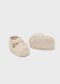 Beige Knit Booties