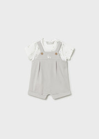 Mayoral White/Grey Swan Romper