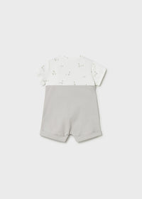 Mayoral White/Grey Swan Romper