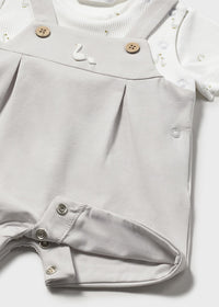 Mayoral White/Grey Swan Romper