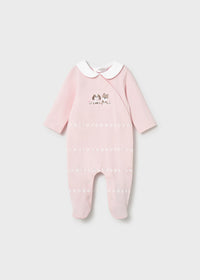 Mayoral  Dog Pink Cotton Sleepsuits