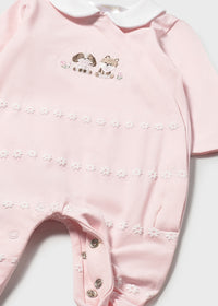 Mayoral  Dog Pink Cotton Sleepsuits