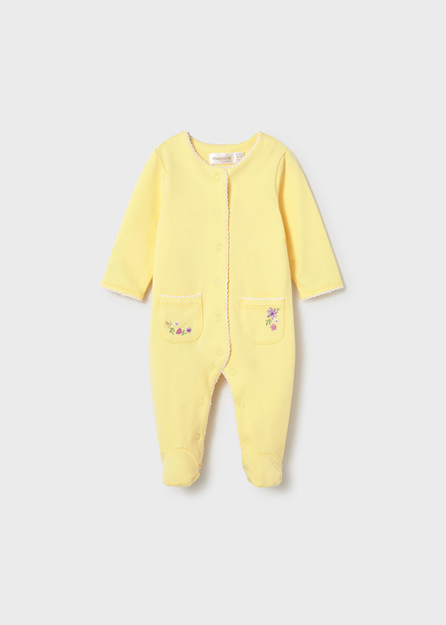 Mayoral Hot Air Balloon/yellow Cotton Sleepsuits