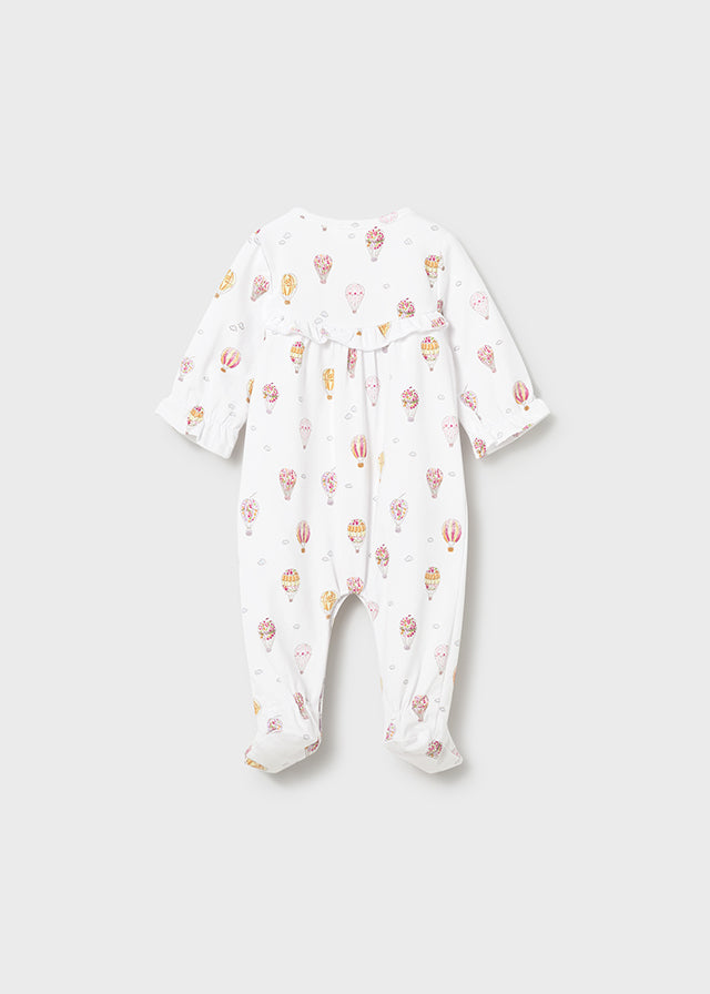 Mayoral Hot Air Balloon/yellow Cotton Sleepsuits