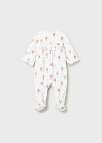 Mayoral Hot Air Balloon/yellow Cotton Sleepsuits