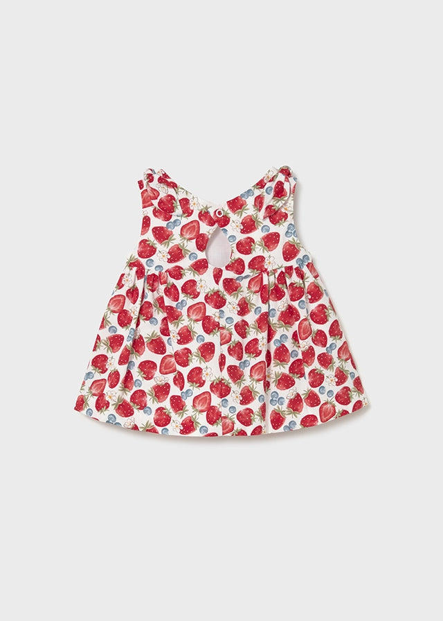 Mayoral White Strawberry Dress