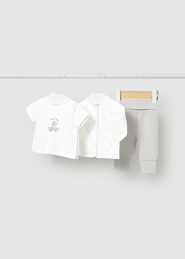 Mayoral White/Grey Swan Three Piece Tracksuit