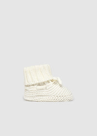 Mayoral White Knit Booties
