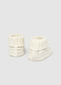 Mayoral White Knit Booties