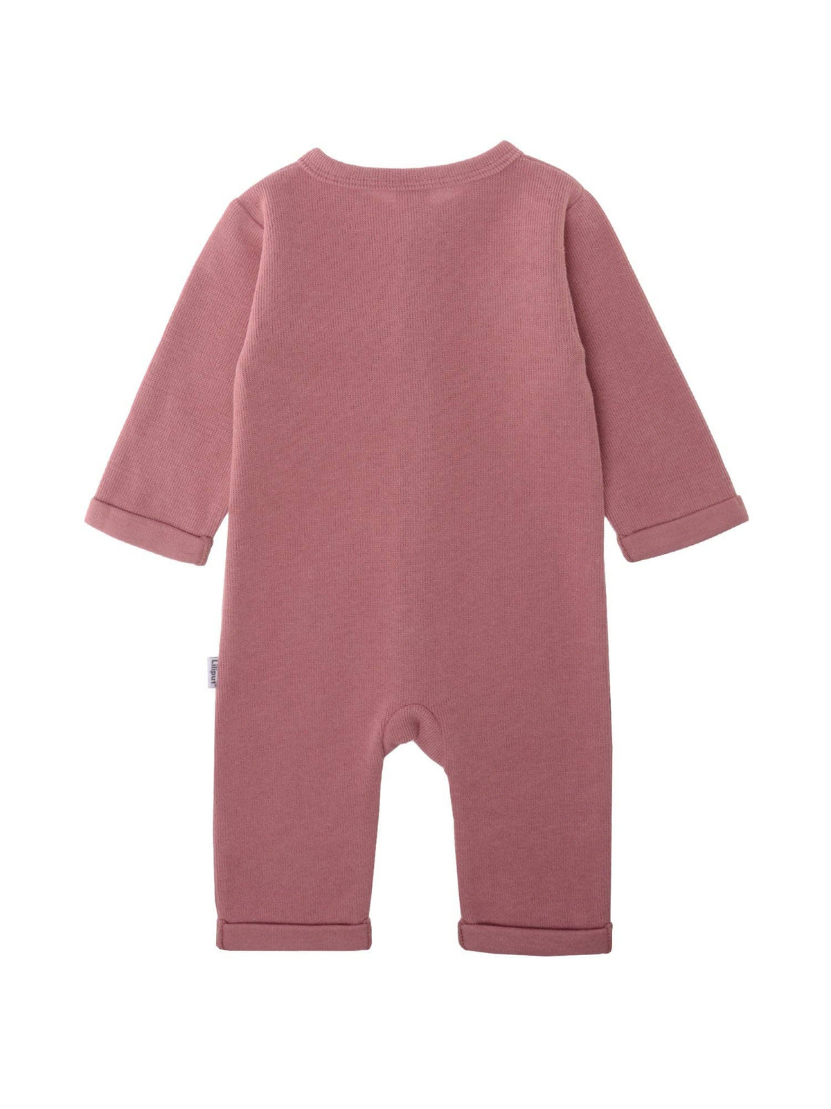 Rib-knit Romper in rosewood