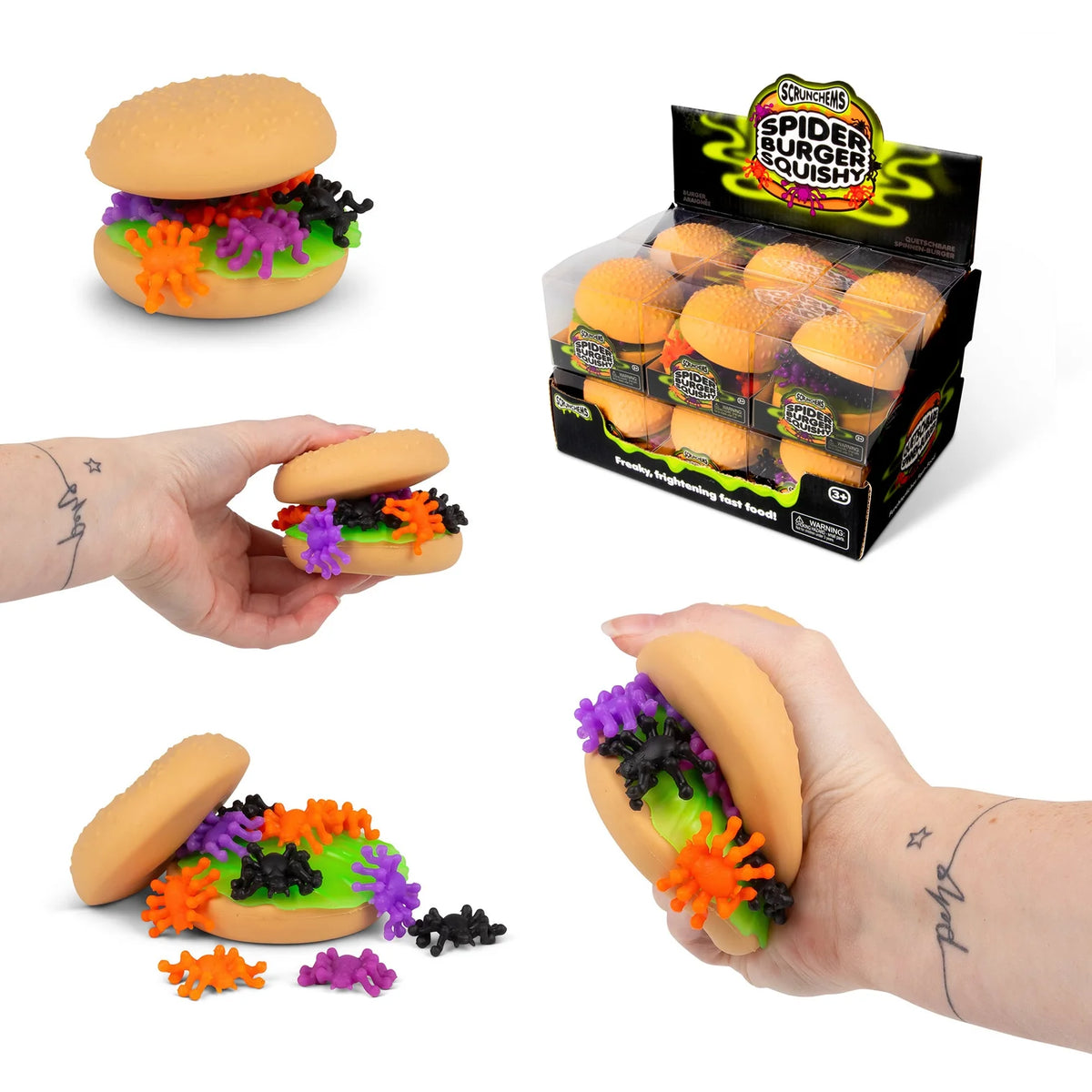 Scrunchems Spider Burger Squishy