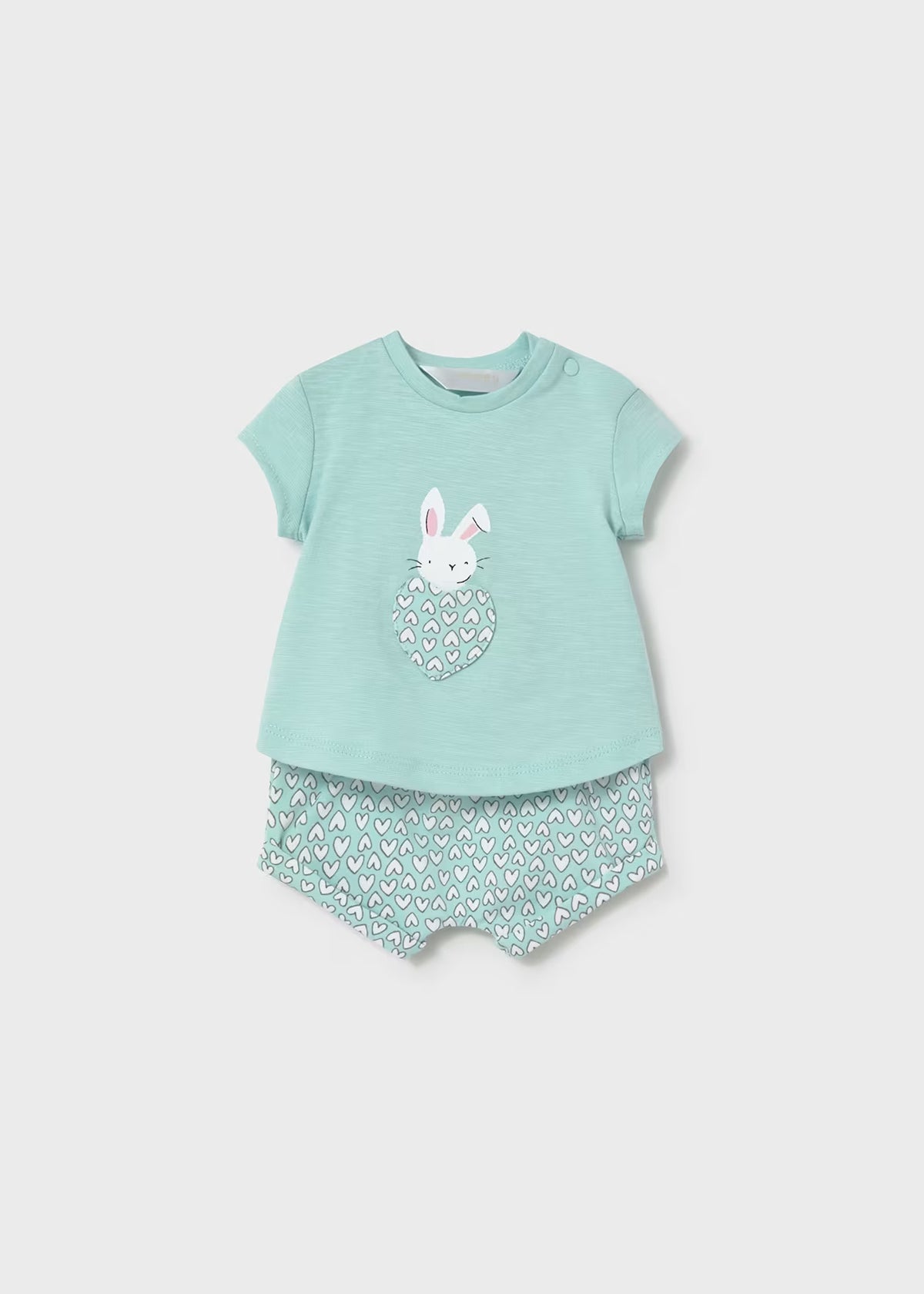 Mayoral Mint Bunny Short Set