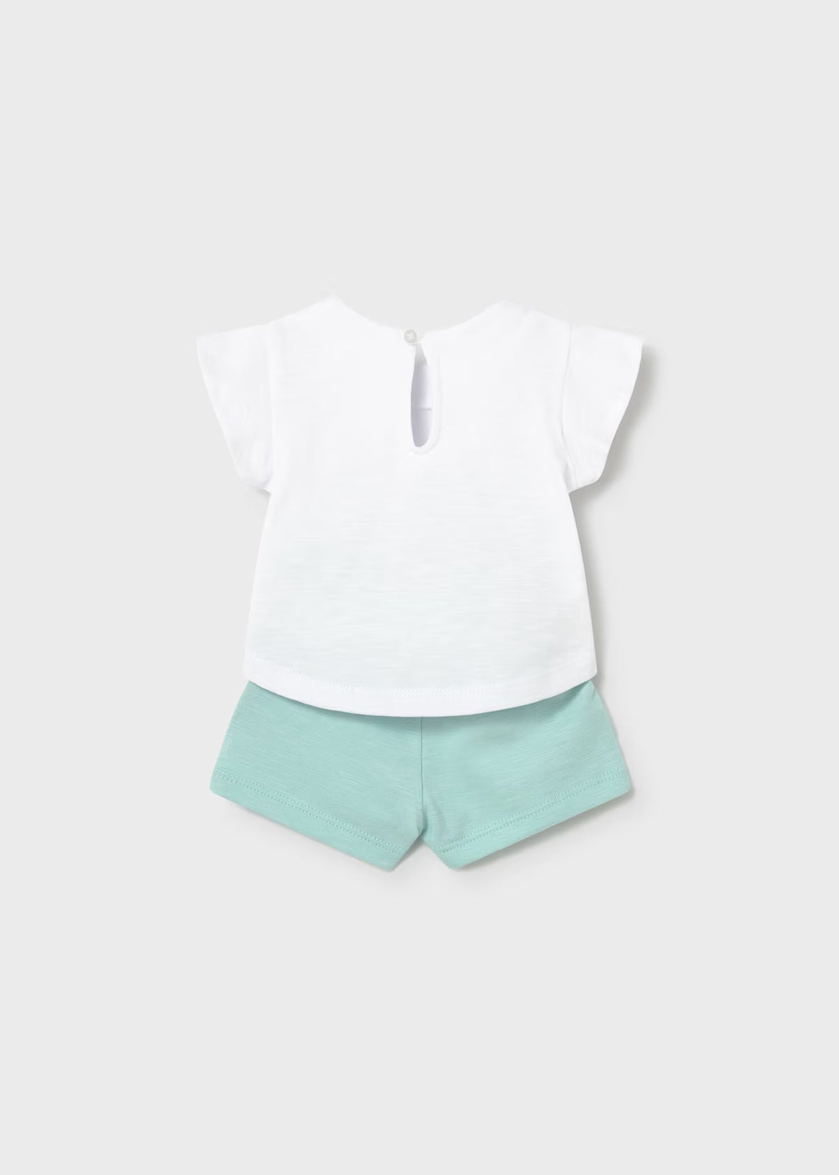 Mayoral White/Mint Bunny Short Set