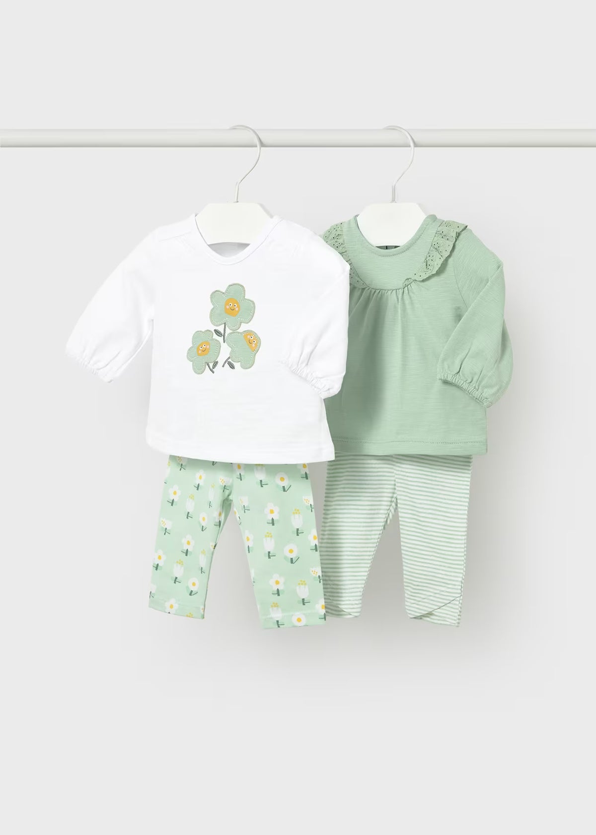 Mayoral Mint Floral Legging Sets