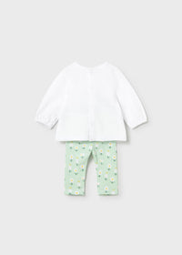Mayoral Mint Floral Legging Sets
