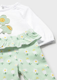 Mayoral Mint Floral Legging Sets