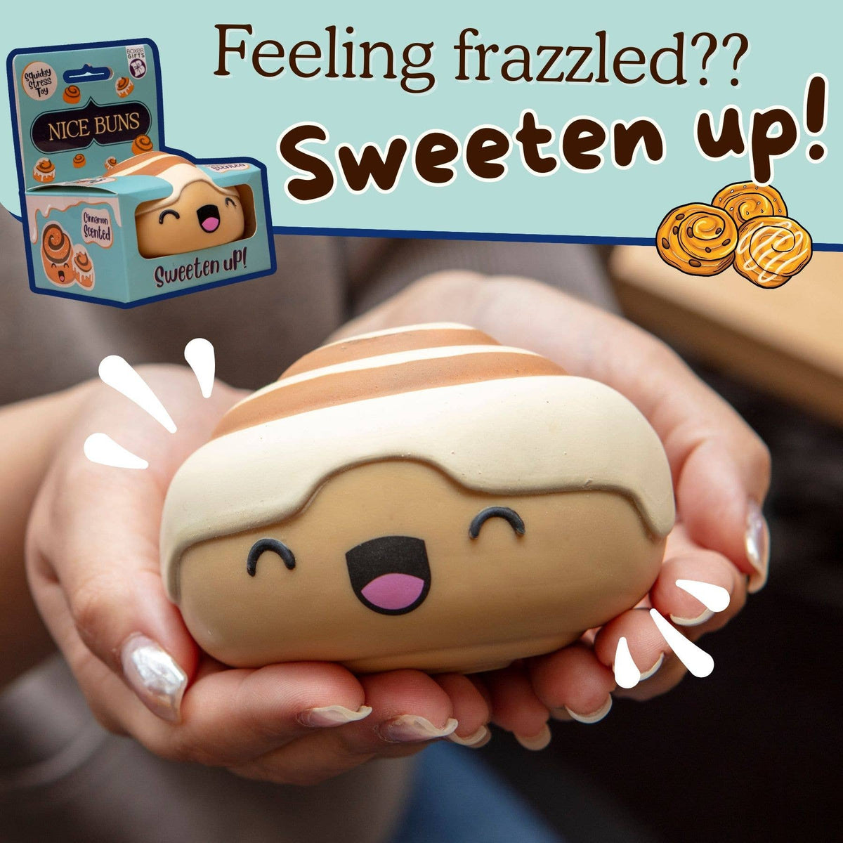 Nice Buns Squishy Stress Ball - Funny Stress Toy Gift