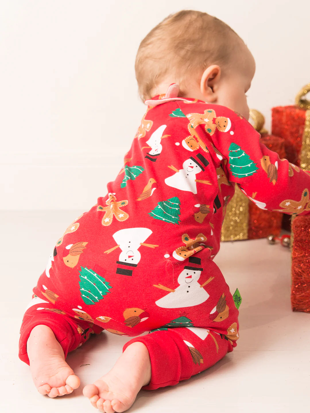 Snowman Christmas Zip-up Romper