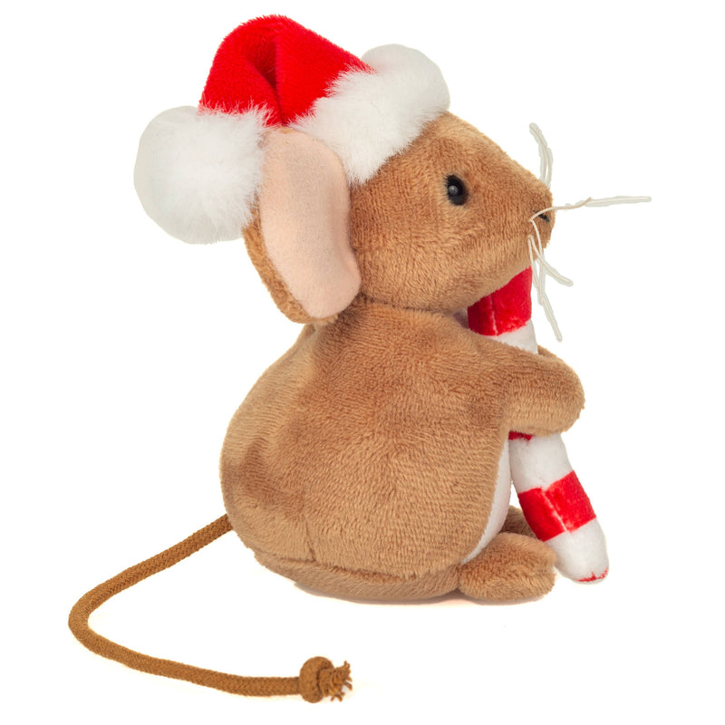 Christmas Mouse with Candy Cane 11 cm Plush Toy Stuffed Animal