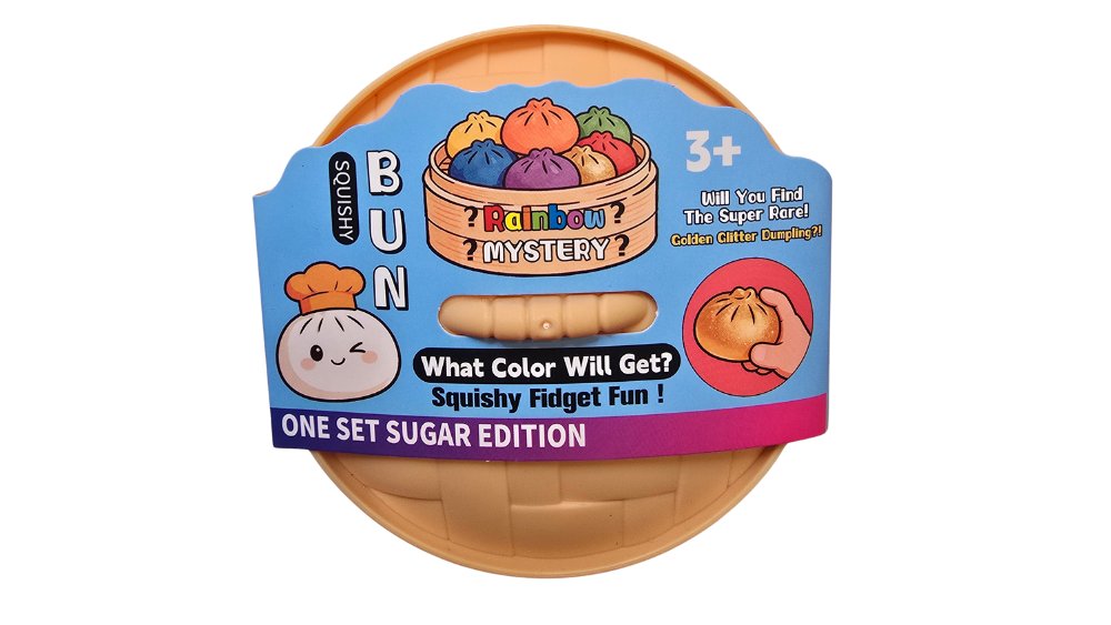 Squishy Bun Large Glitter & Sugar Rainbow Mystery Sugar Dumpling