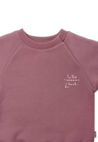 Set with sweatshirt in rosewood and "to the moon" leggings