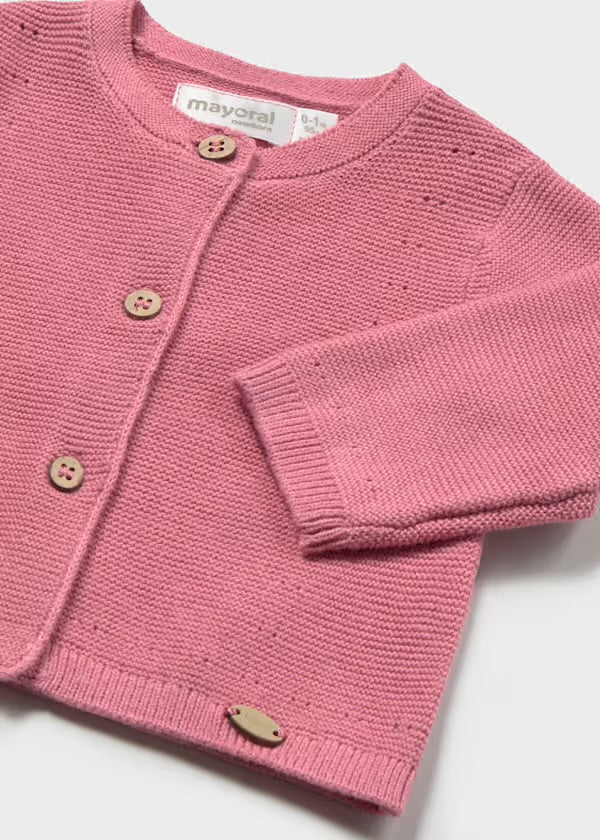 Mayoral Bright Pink Knitted Cardigan