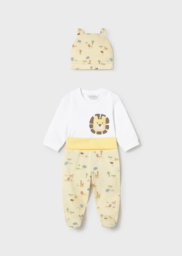 Mayoral Yellow Animals Three Piece Set