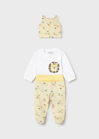 Mayoral Yellow Animals Three Piece Set