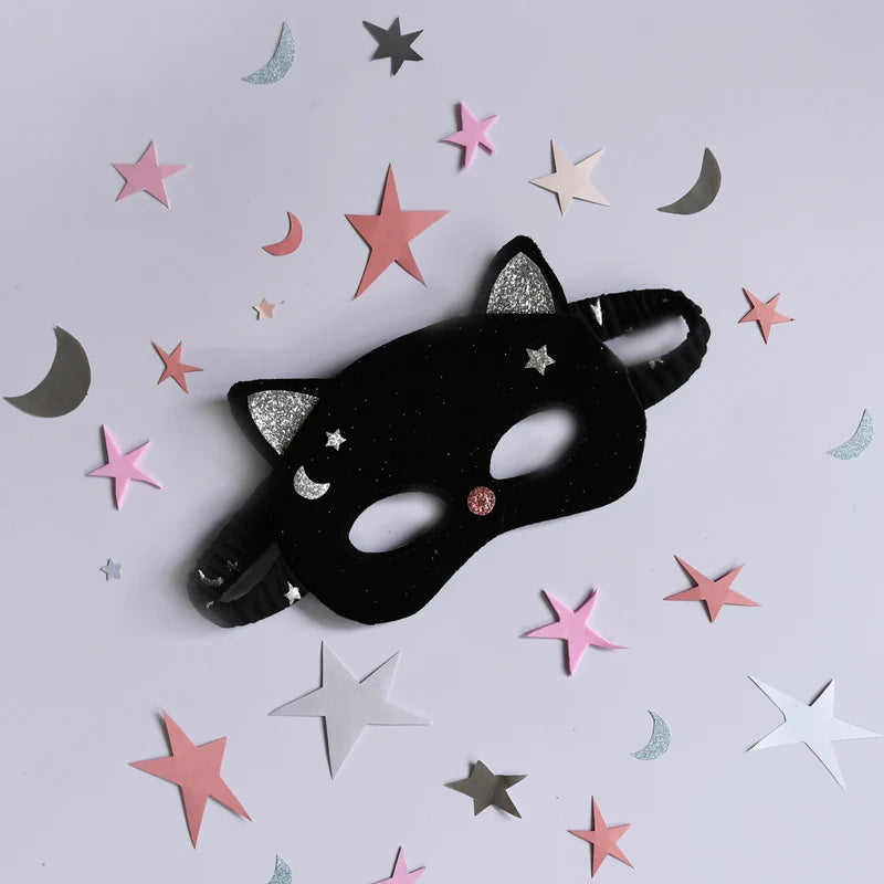 Rockahula Velvet Black Cat Mask