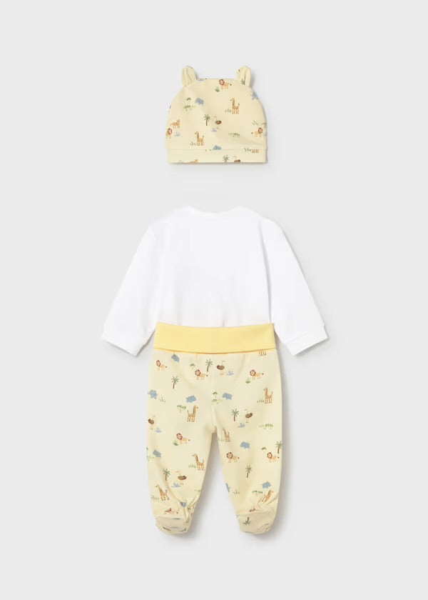 Mayoral Yellow Animals Three Piece Set