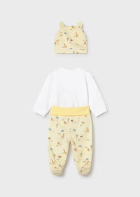 Mayoral Yellow Animals Three Piece Set