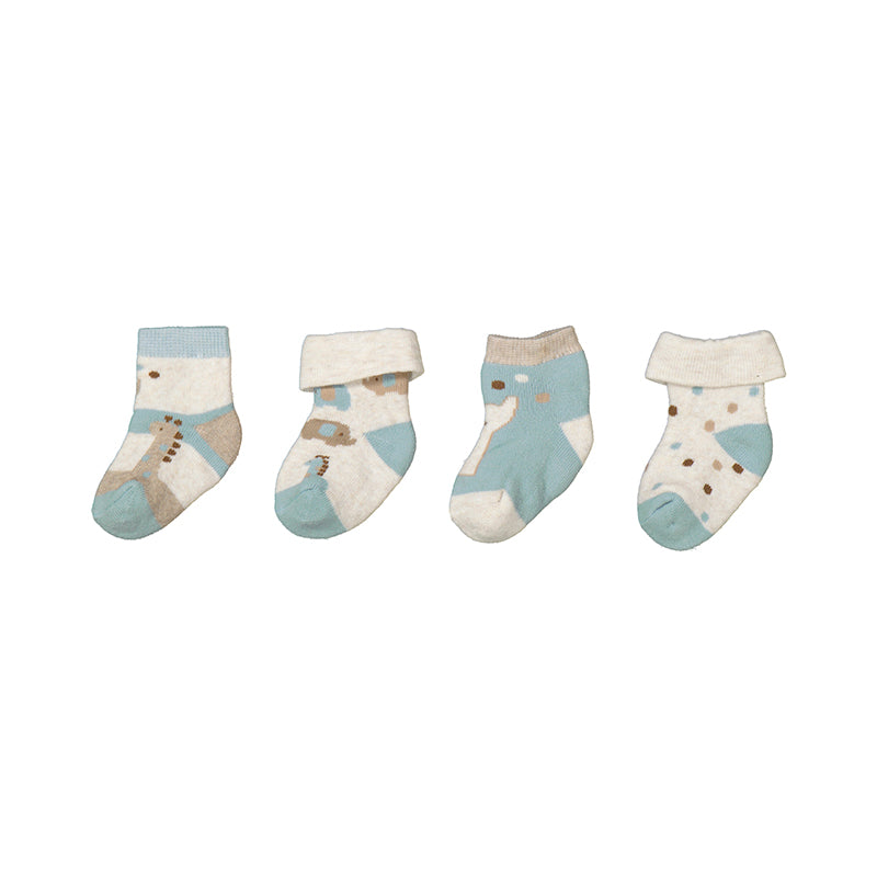 Set 4 Blue Elephant Socks