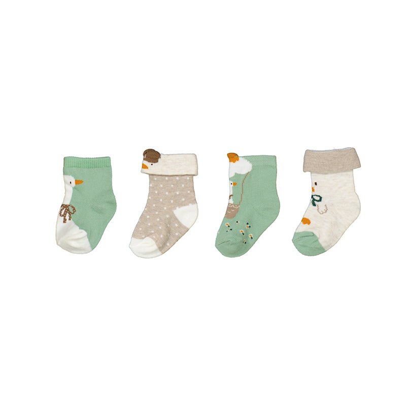 Set 4 Green Goose Socks