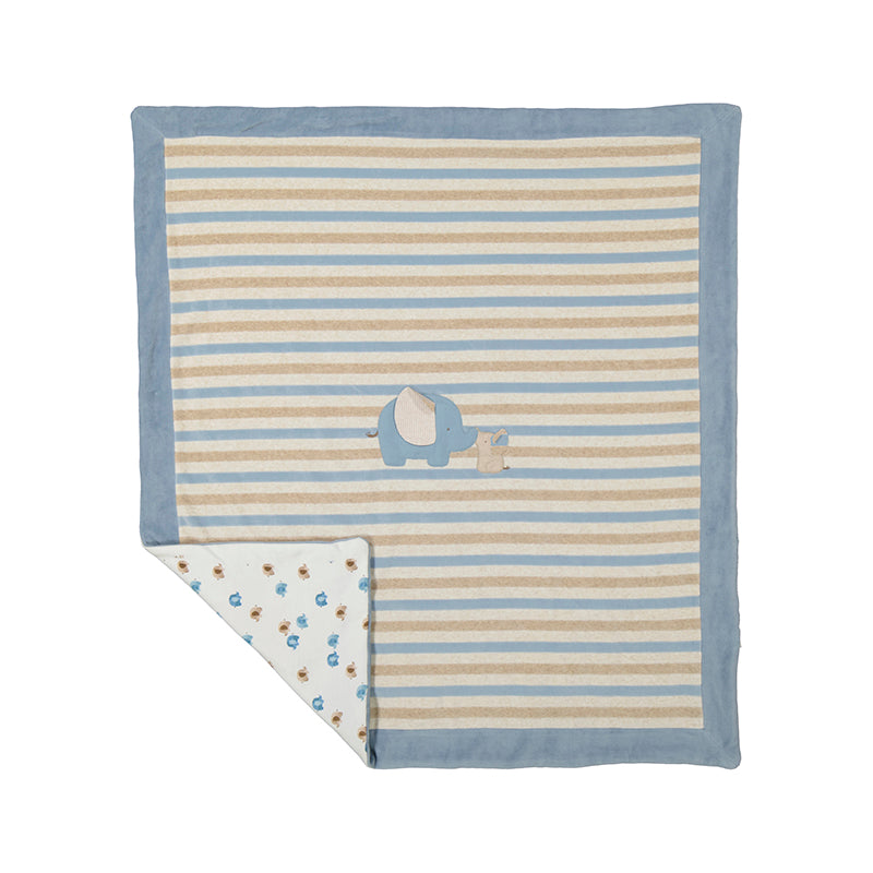 Mayoral Blue Elephant Baby Blanket