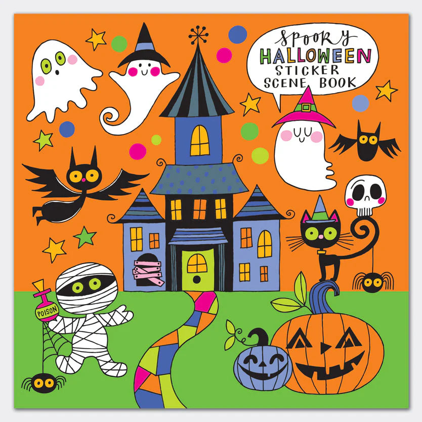 Rachel Ellen Sticker Scene Halloween Colouring Book
